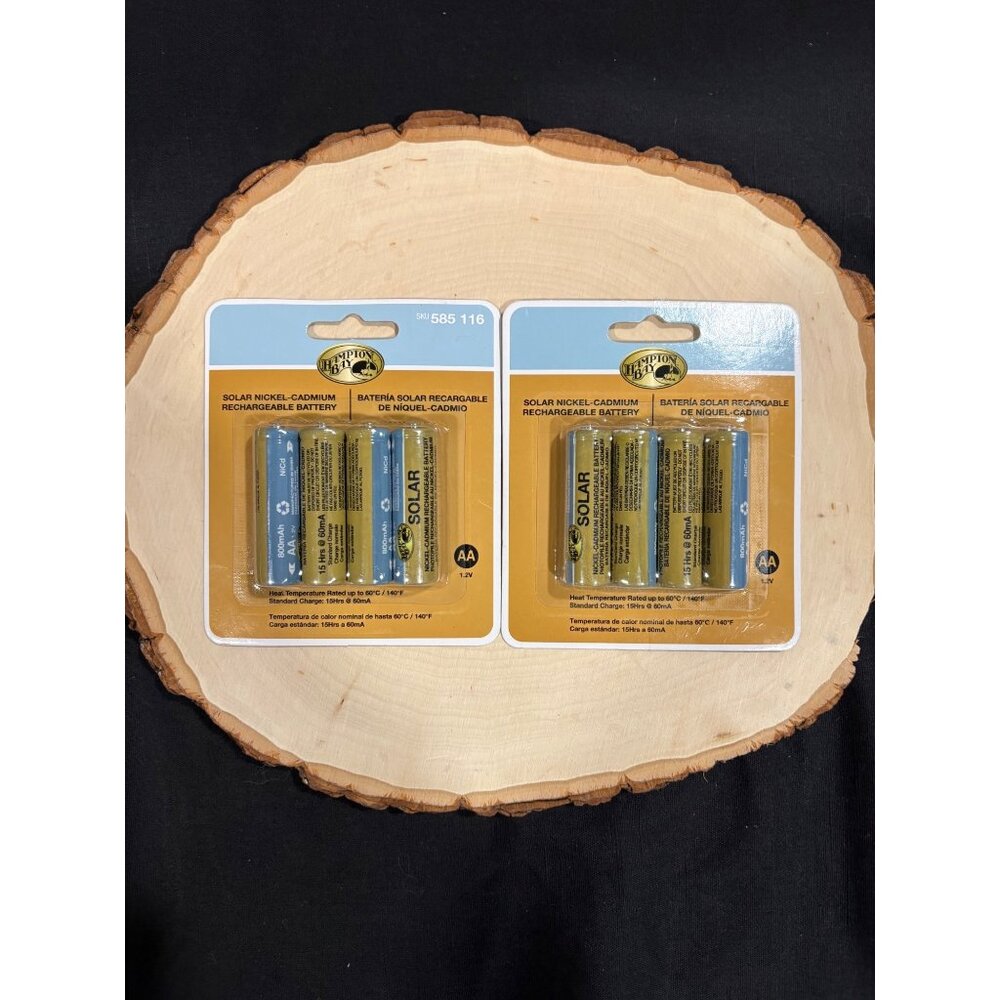 Hampton Bay AA Solar Rechargeable Nickel-Cadmium Batteries 800mAh 2 Packs